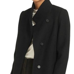 Reiss Marcie Wool Blend Coat Black US Size 2 (UK6)